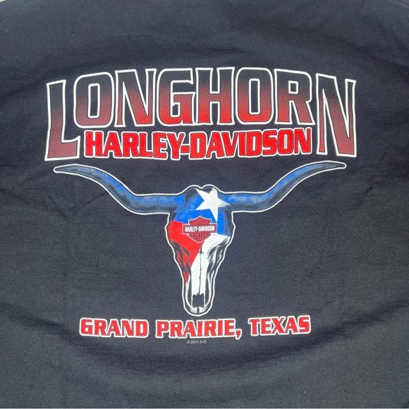 Harley Davison long sleeve t shirt size 2xl unisex longhorn Harley Texas. - Picture 8 of 9